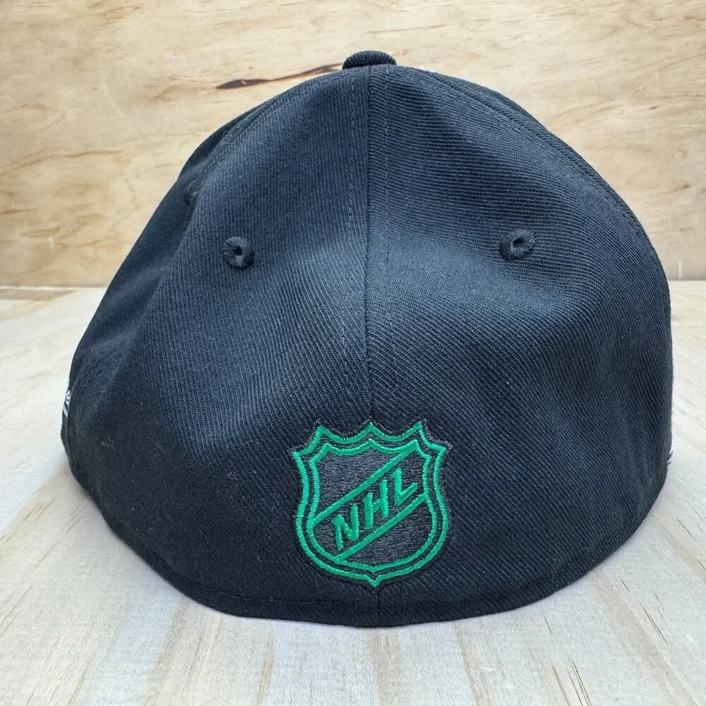 NEW Dallas Stars Mitchell Ness Liberty Fitted Cap Hat Black Sz 7 3/8